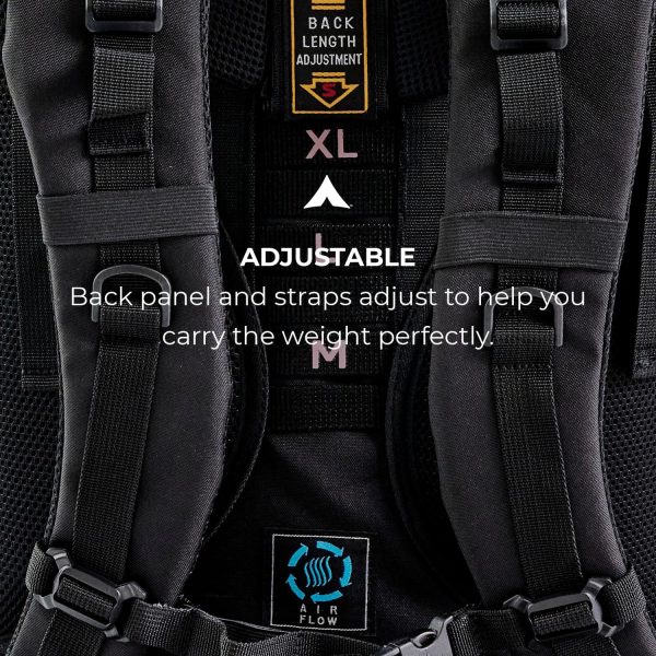 TETON 85L Explorer Internal Frame Backpack for Hiking, Camping, Backpacking, Rain Cover Included, Black - Image 5